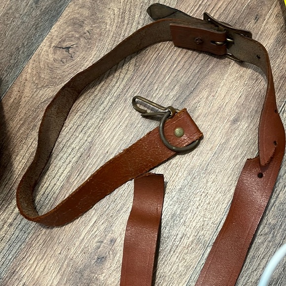 1950 Genuine Cowhide Camera Bag Multi-Use Handbag Vintage Leather Tote USA - Picture 16 of 16